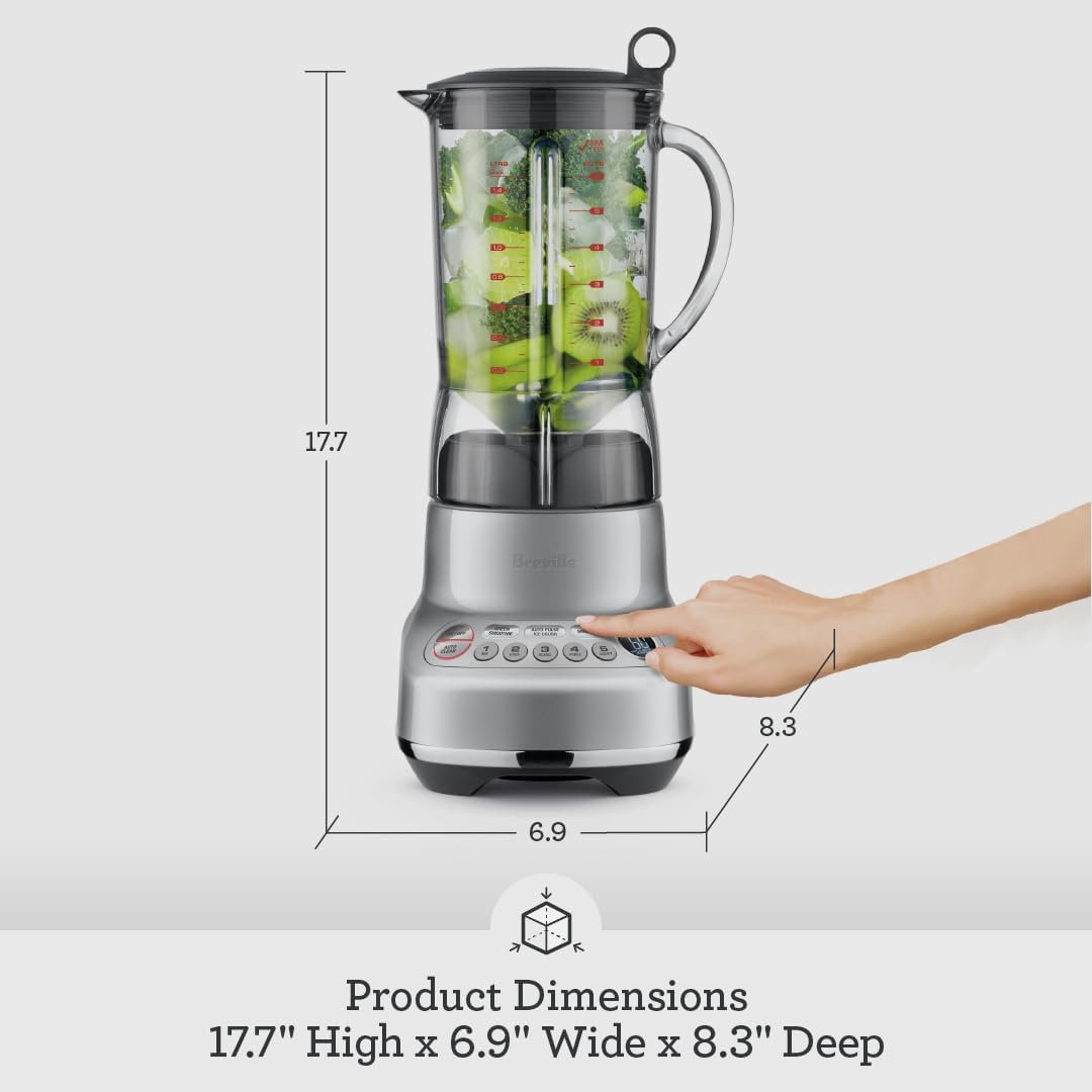 Breville BBL620SIL Fresh and Furious Blender, Silver - Image 6