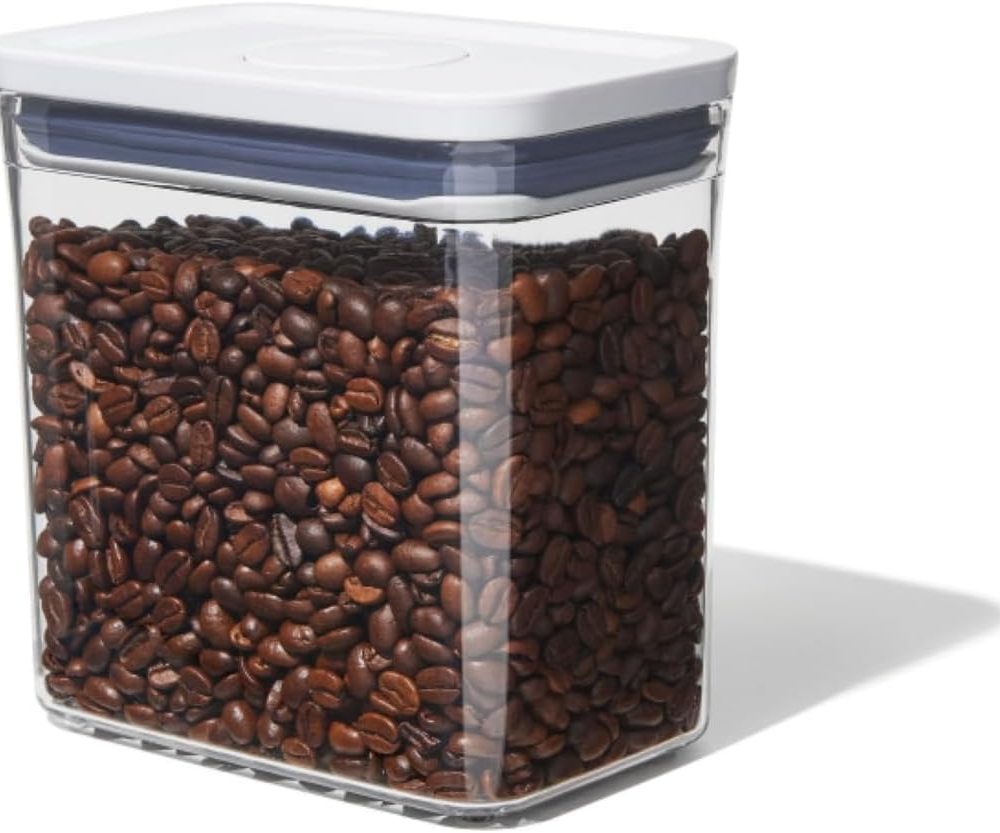 OXO Good Grips POP Container – Airtight 1.7 Qt for Coffee and More Food Storage, Rectangle, Clear
