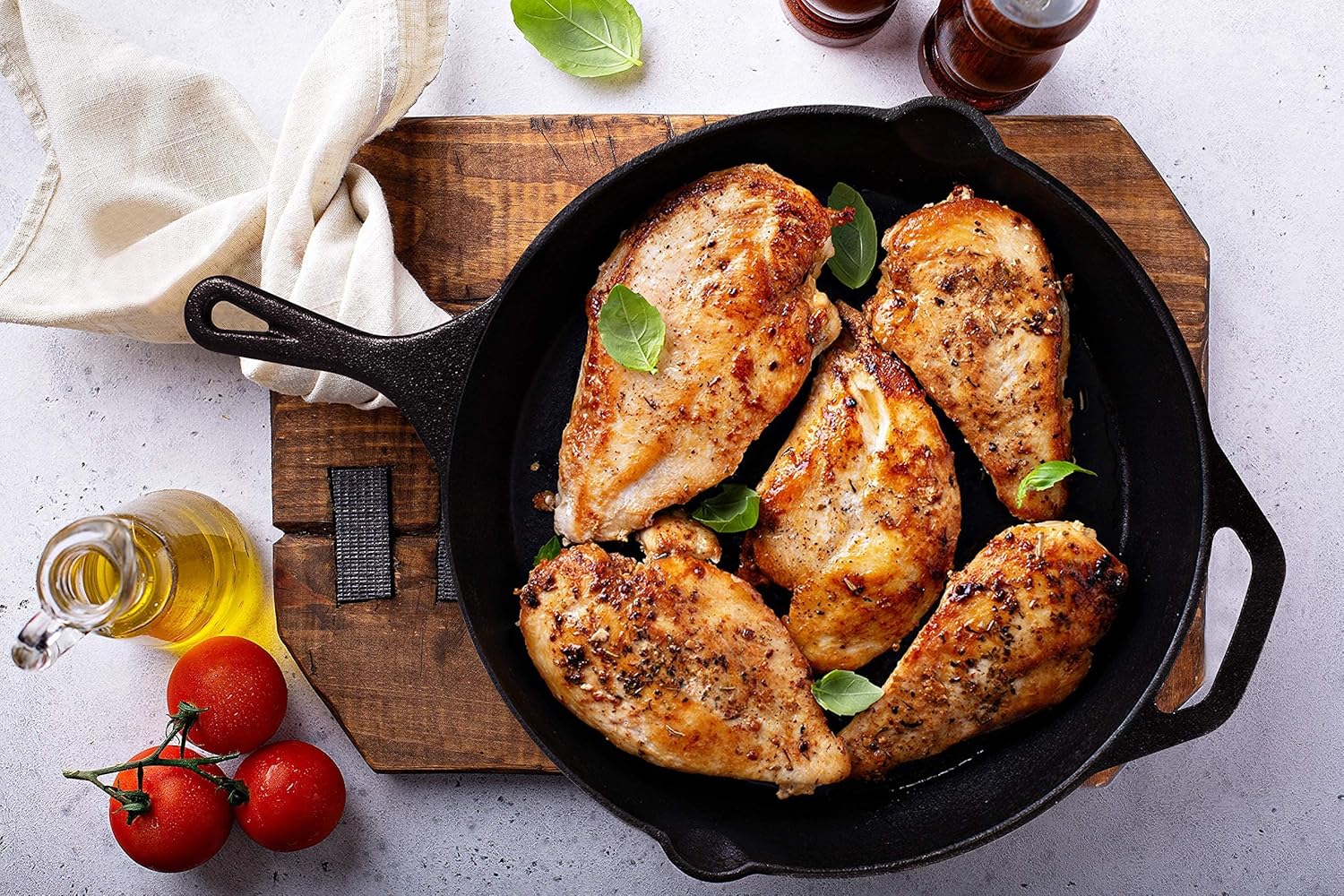 Utopia Kitchen Cast Iron Frying Pan 12 Inch, Cast Iron Chefs Pan, Pre Seasoned Skillet, Safe Grill Cookware for Indoor & Outdoor Use, Black - Image 6